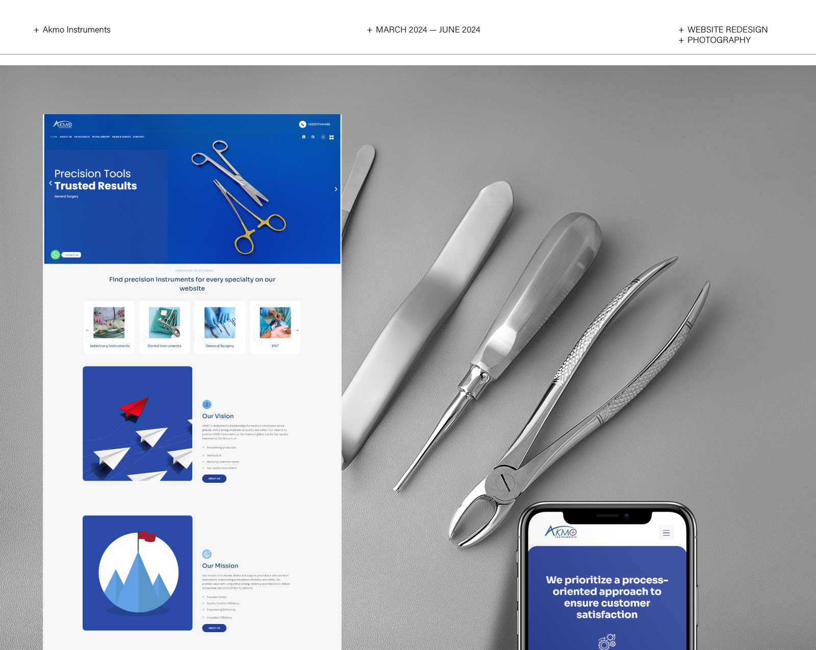 Akmo Instruments | Website Design