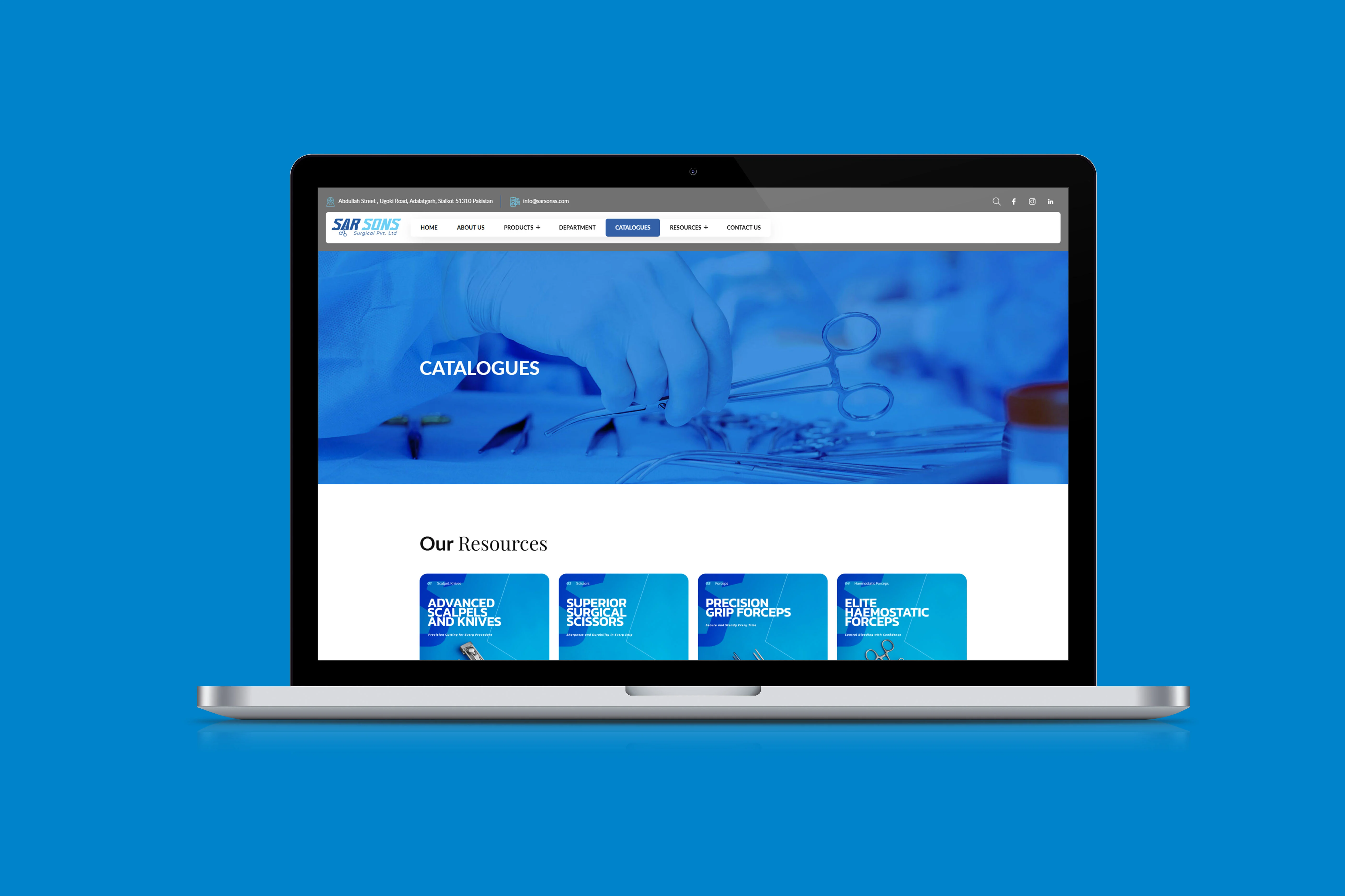 Sarsons | Website Design